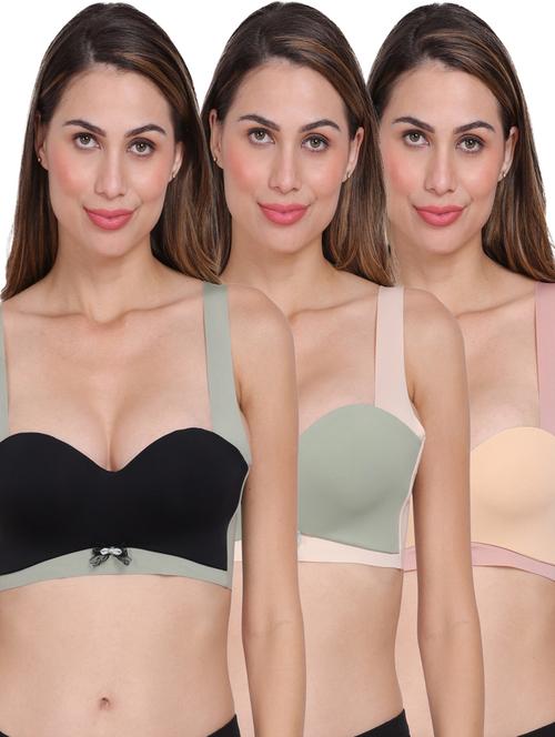 women's multi colored push-up bra combo - 20464100 - Very Small Image - 1