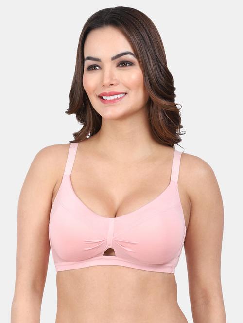women pink solids t-shirt bra - 20464157 - Very Small Image - 1