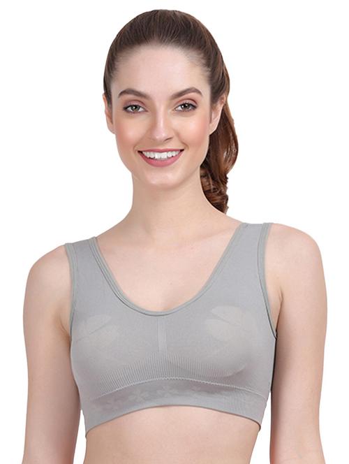 women's grey nylon sports bra - 20464174 - Very Small Image - 1