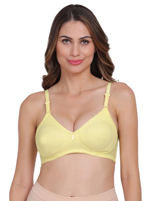 yellow cotton blend regular bra - 20464277 - Very Small Image - 1