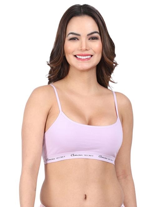 women lavender solids sports bra - 20464439 - Very Small Image - 1