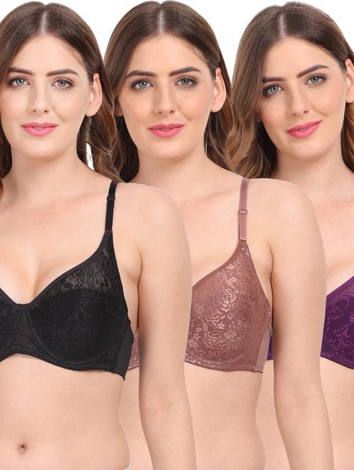 women multi color pack of bra (combos) - 20464622 - Very Small Image - 1