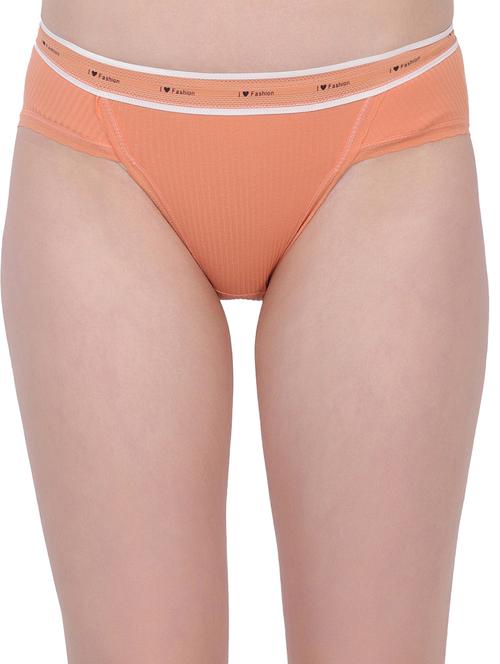 orange cotton blend bikini panty - 20465156 - Very Small Image - 1