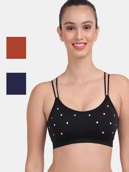 pack of 3 multi colored sports bra - 20466725 - Very Small Image - 1