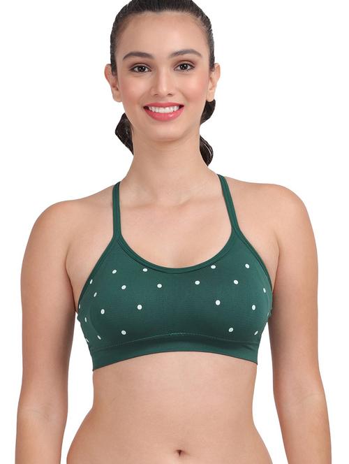 green polka dots sports bra - 20466739 - Very Small Image - 1