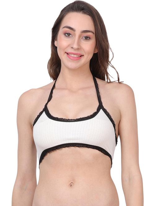 women's white halter neck balconette bra - 20466818 - Very Small Image - 1