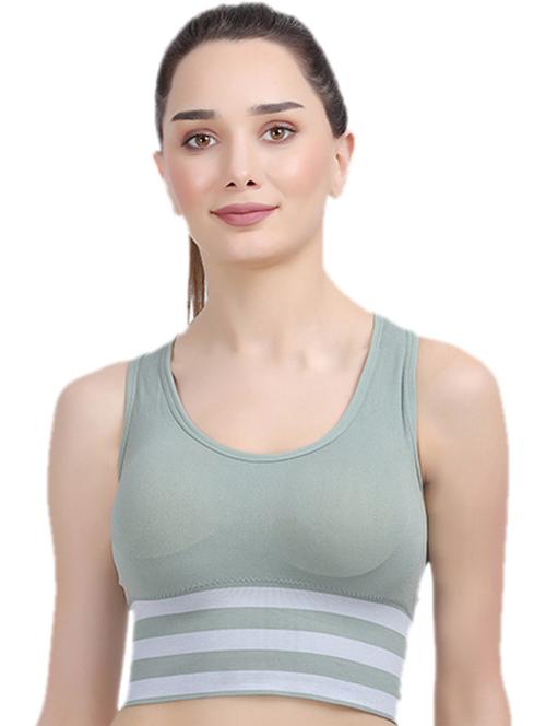 grey nylon sports bra - 20466857 - Very Small Image - 1