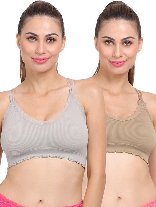 pack of 2 multi colored sports bra - 20466904 - Very Small Image - 1