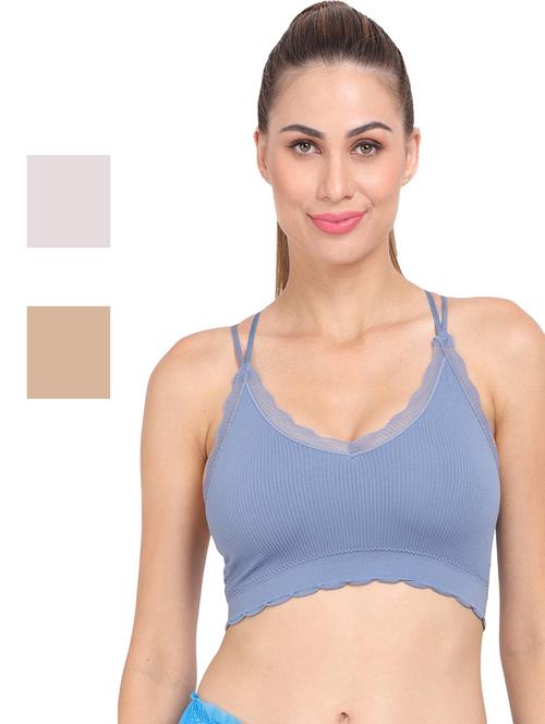 pack of 3 multi colored sports bra - 20466922 - Very Small Image - 1