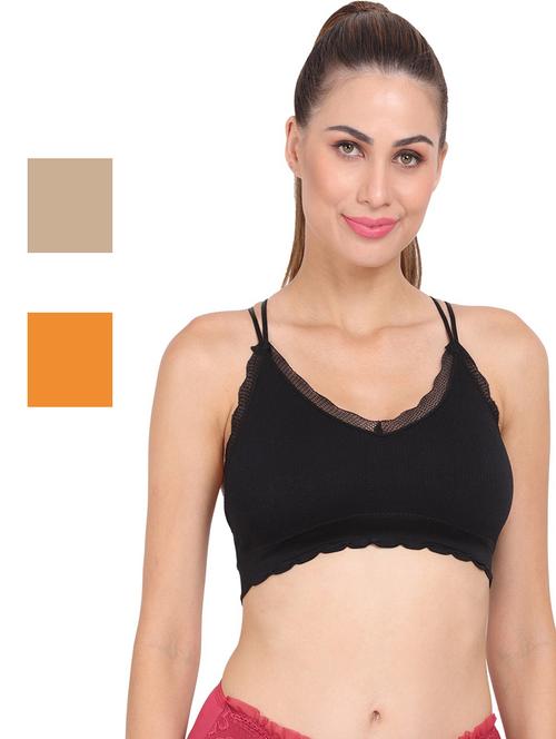 pack of 3 multi colored sports bra - 20466960 - Very Small Image - 1