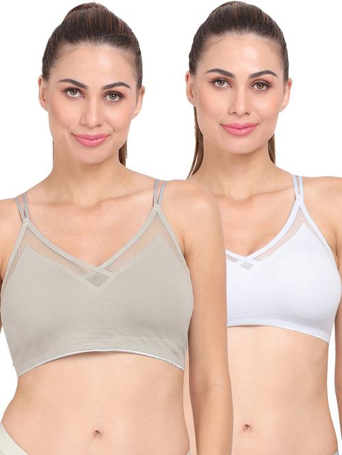pack of 2 multi colored sport bra - 20466967 - Very Small Image - 1