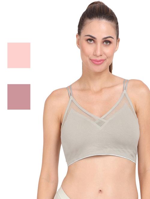 pack of 3 multi colored sports bra - 20466978 - Very Small Image - 1