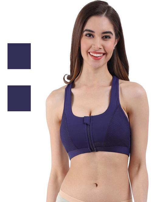 pack of 3 blue sports bra - 20467014 - Very Small Image - 1