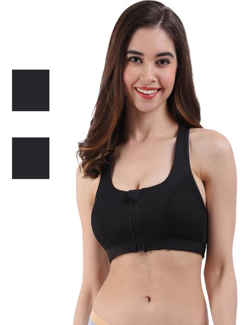 women black solids pack of bra (combos) - 20467036 - Very Small Image - 1