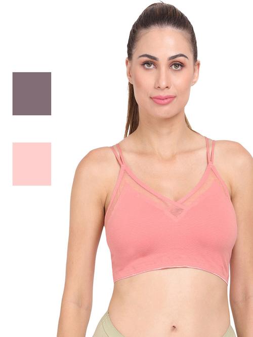 pack of 3 multi colored sports bra - 20467117 - Very Small Image - 1
