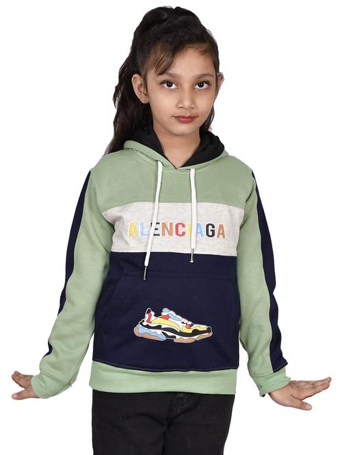 girls colourblocked hooded sweatshirt - 20467201 - Very Small Image - 1