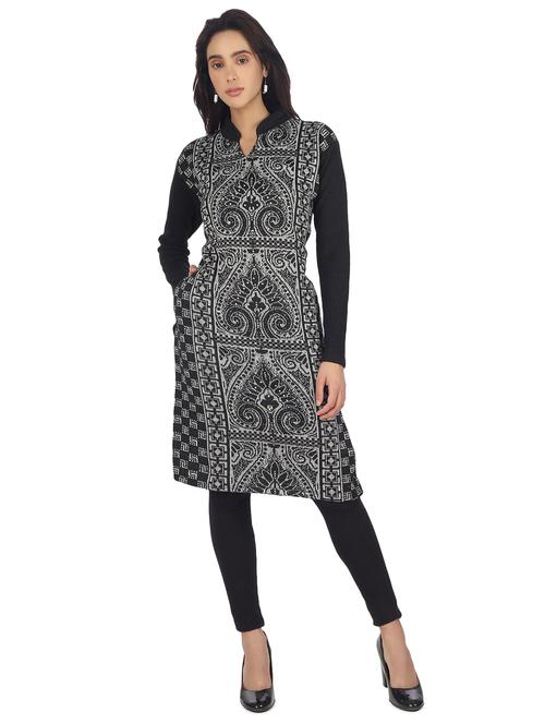 women black self design kurta kurta legging set - 20467251 - Very Small Image - 1