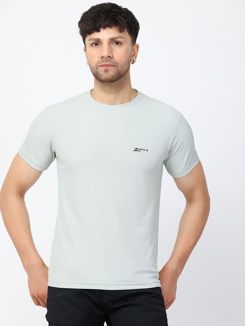 men round neck solid regular t-shirt - 20467290 - Very Small Image - 1