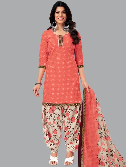 printed unstitched suit set - 20467746 - Very Small Image - 1