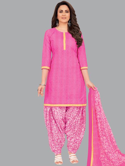 printed unstitched suit set - 20467754 - Very Small Image - 1