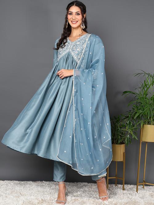light blue long sleeve suit set - 20468901 - Very Small Image - 1