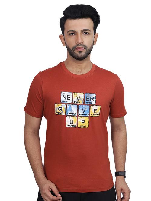 men typography print cotton t-shirt - 20469477 - Very Small Image - 1