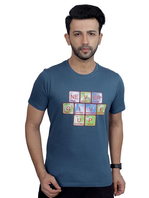 men typography print cotton t-shirt - 20469480 - Very Small Image - 1