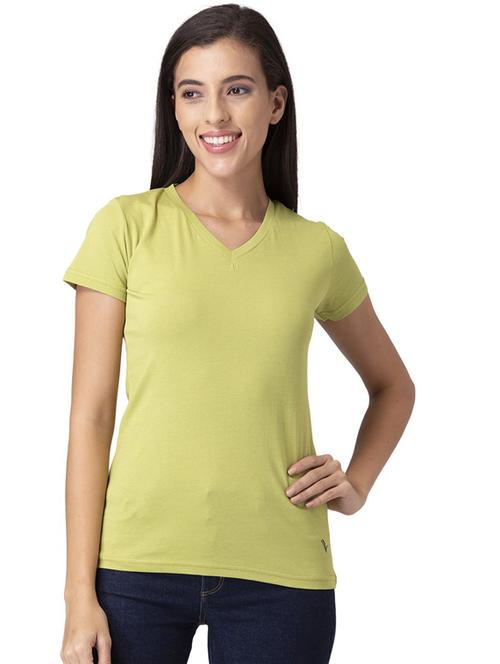 lime solid short sleeves regular t-shirt - 20469700 - Very Small Image - 1