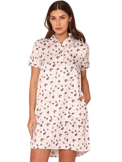 cream graphic print sleep shirt - 20469797 - Very Small Image - 1