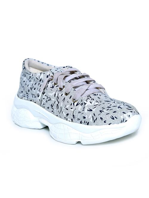 grey synthetic laceup casual shoes - 20469906 - Very Small Image - 1
