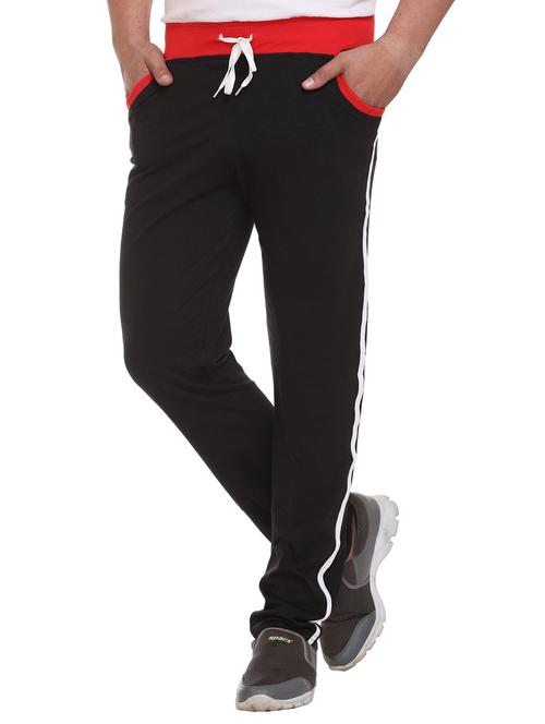 men's black side taped track pant - 20471524 - Very Small Image - 1