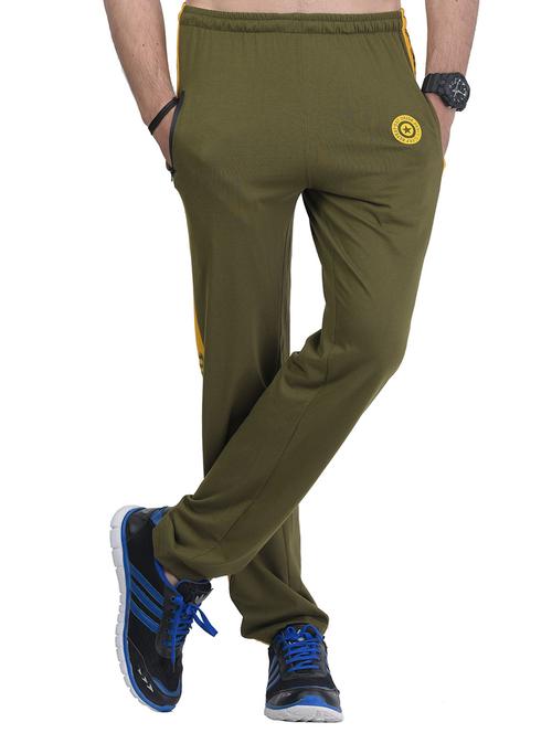 men's olive side taped printed track pant - 20471721 - Very Small Image - 1