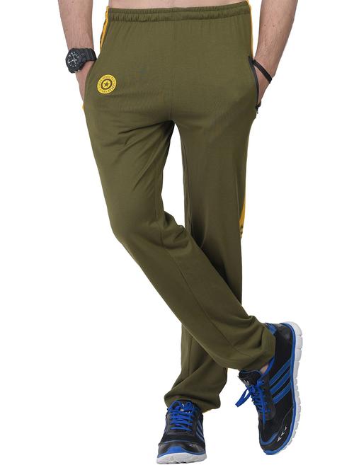 men's olive side taped track pant - 20471793 - Very Small Image - 1