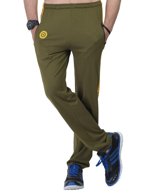 men's olive side taped track pant - 20471911 - Very Small Image - 1