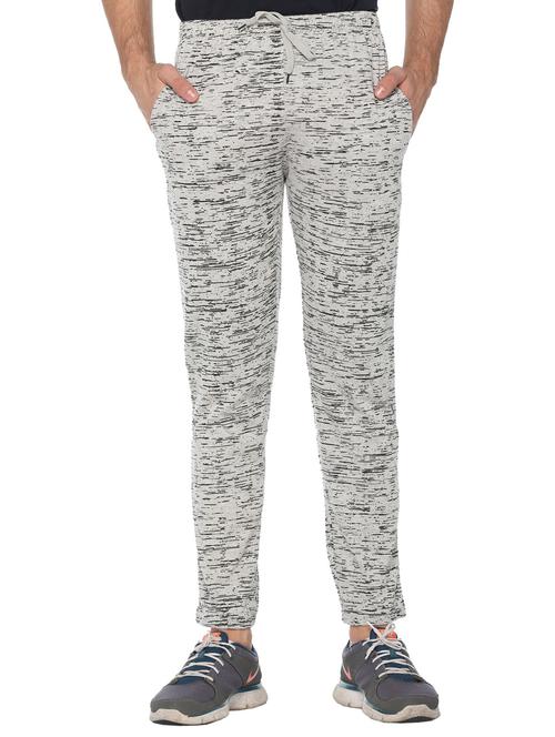 men's grey cotton printed track pant - 20471991 - Very Small Image - 1