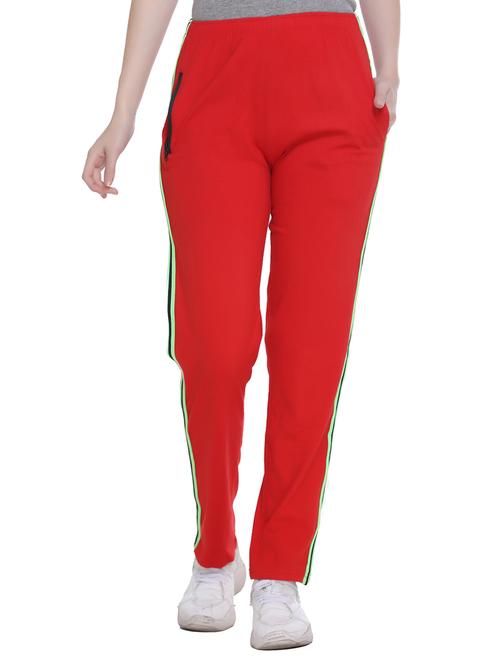 red tapered regular fit track pant - 20472052 - Very Small Image - 1