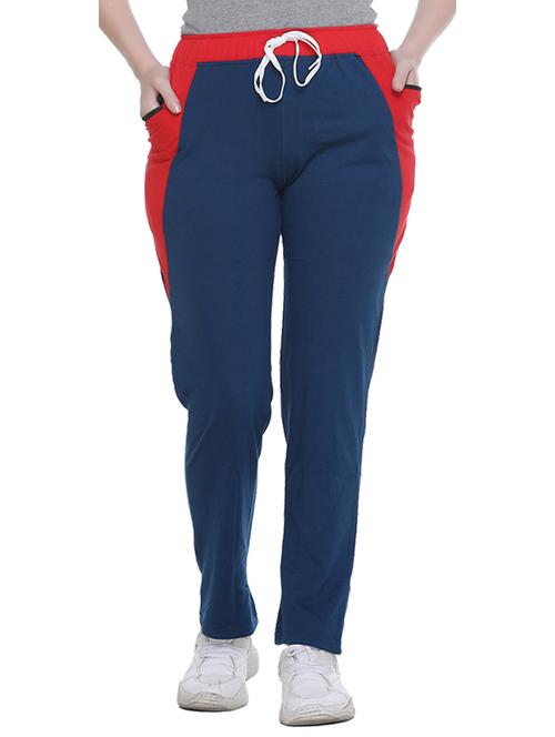 blue cotton blend track pants - 20472534 - Very Small Image - 1
