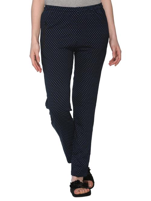 navy blue printed mid rise pajama - 20472669 - Very Small Image - 1