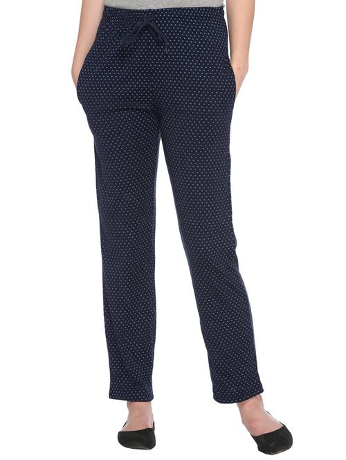 navy blue printed mid rise pajama - 20472864 - Very Small Image - 1