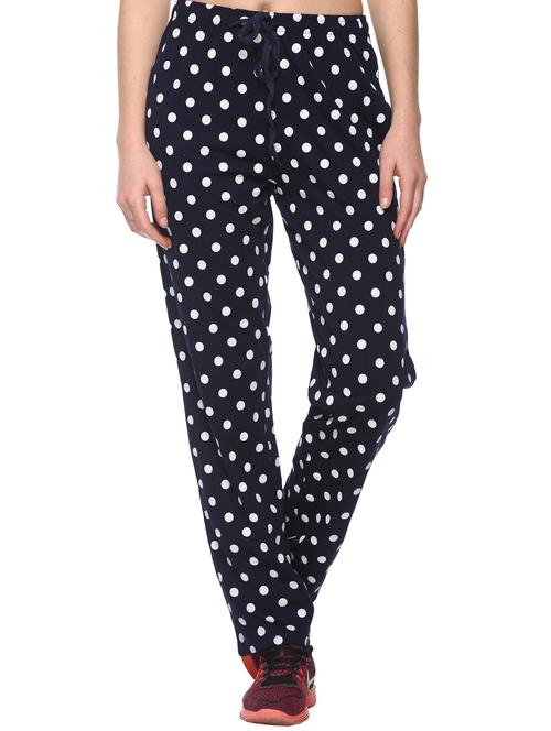 navy blue polka doted mid rise pajama - 20472998 - Very Small Image - 1