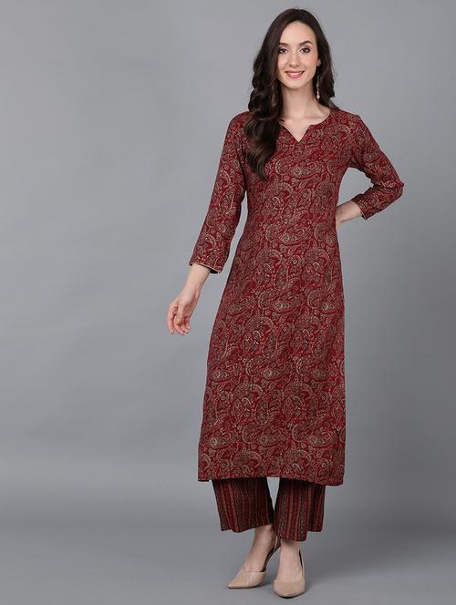 women paisley straight kurta - 20473277 - Very Small Image - 1