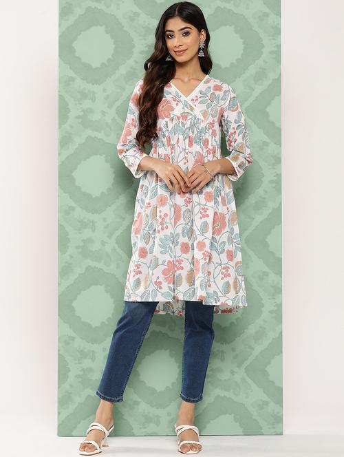 women printed casual a-line kurta - 20474364 - Very Small Image - 1