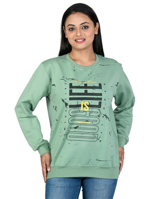 women's front print sweatshirt - 20474499 - Very Small Image - 1