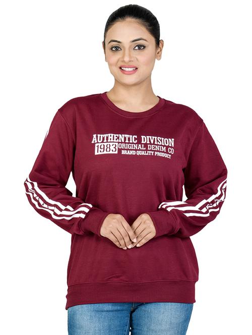 women's chest print sweatshirt - 20474562 - Very Small Image - 1