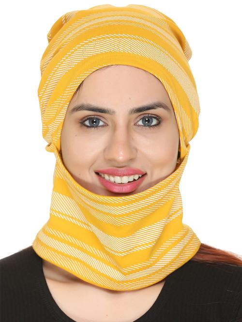 striped winter cap with face cover - 20475723 - Very Small Image - 1