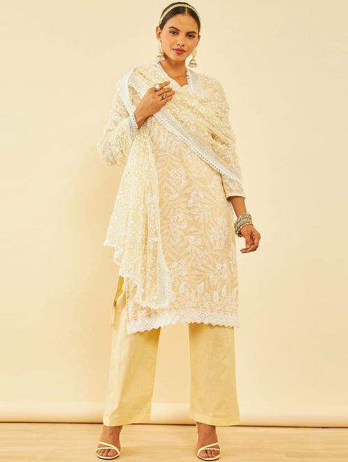 women embroidered unstitched suit set - 20475879 - Very Small Image - 1