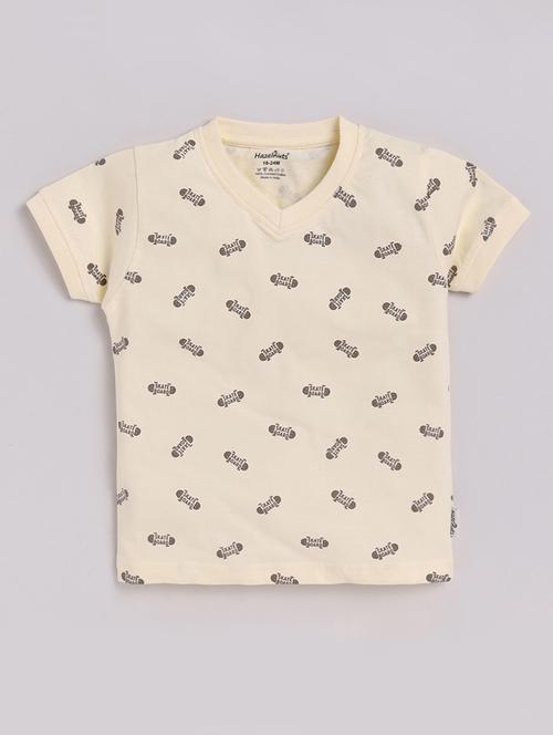 boys v-neck typographic printed t-shirt - 20476056 - Very Small Image - 1
