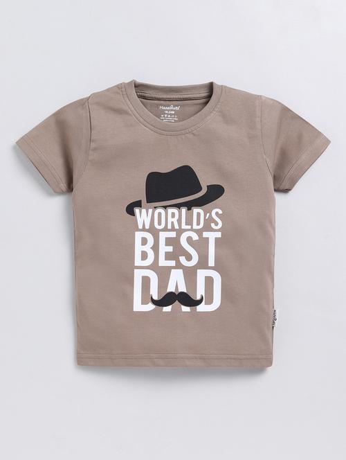 boys round neck typographic printed t-shirt - 20476082 - Very Small Image - 1