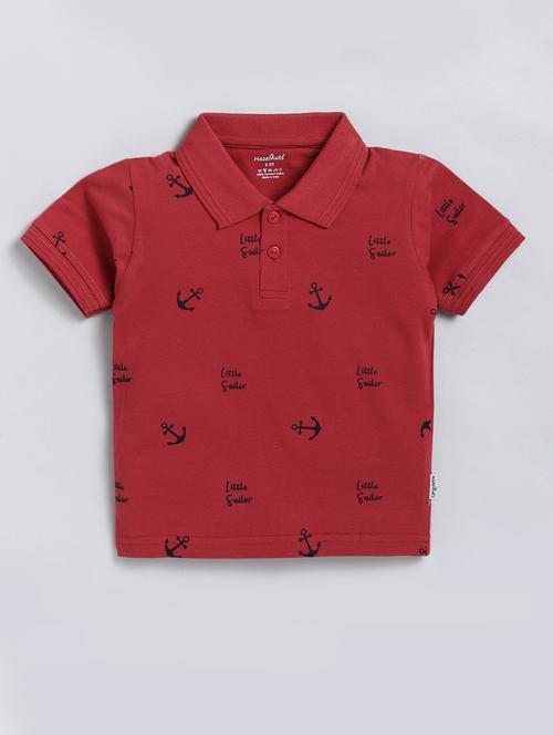 boys polo neck quirky printed t-shirt - 20476084 - Very Small Image - 1