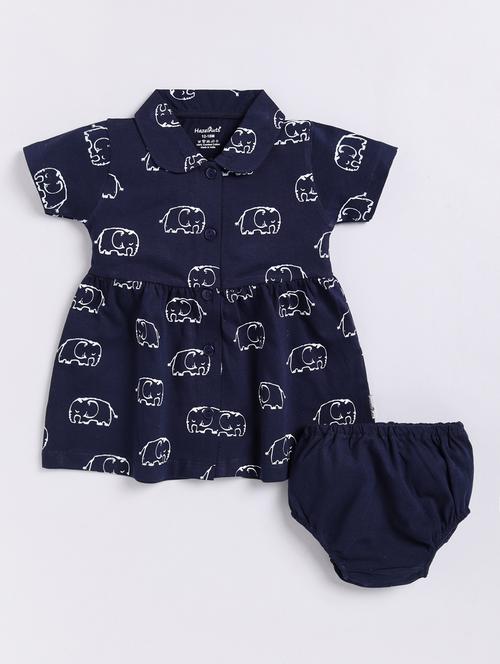 girls collared short sleeves frock - 20476165 - Very Small Image - 1